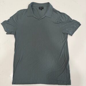 Giorgio Armani Men’s AVS Stretch Viscose Jersey Short-Sleeved Polo XXL